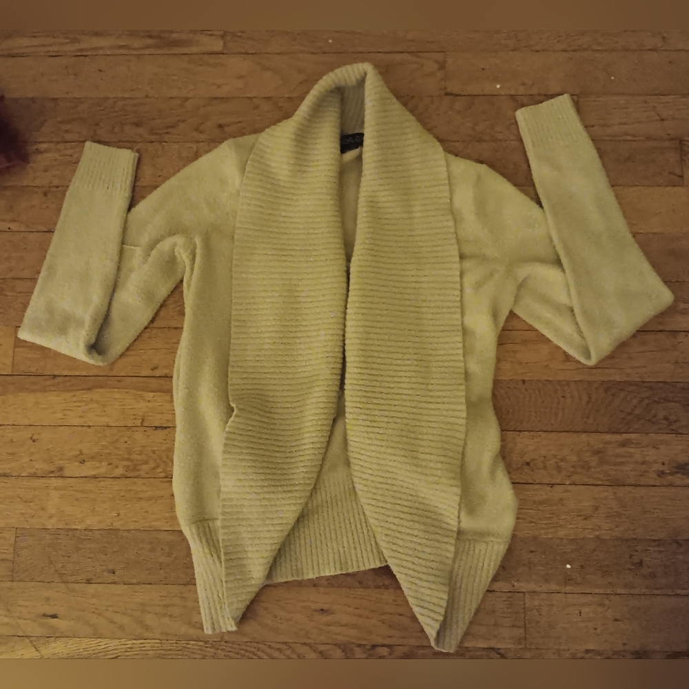 Rachel Zoe Cream Open-Front Cardigan